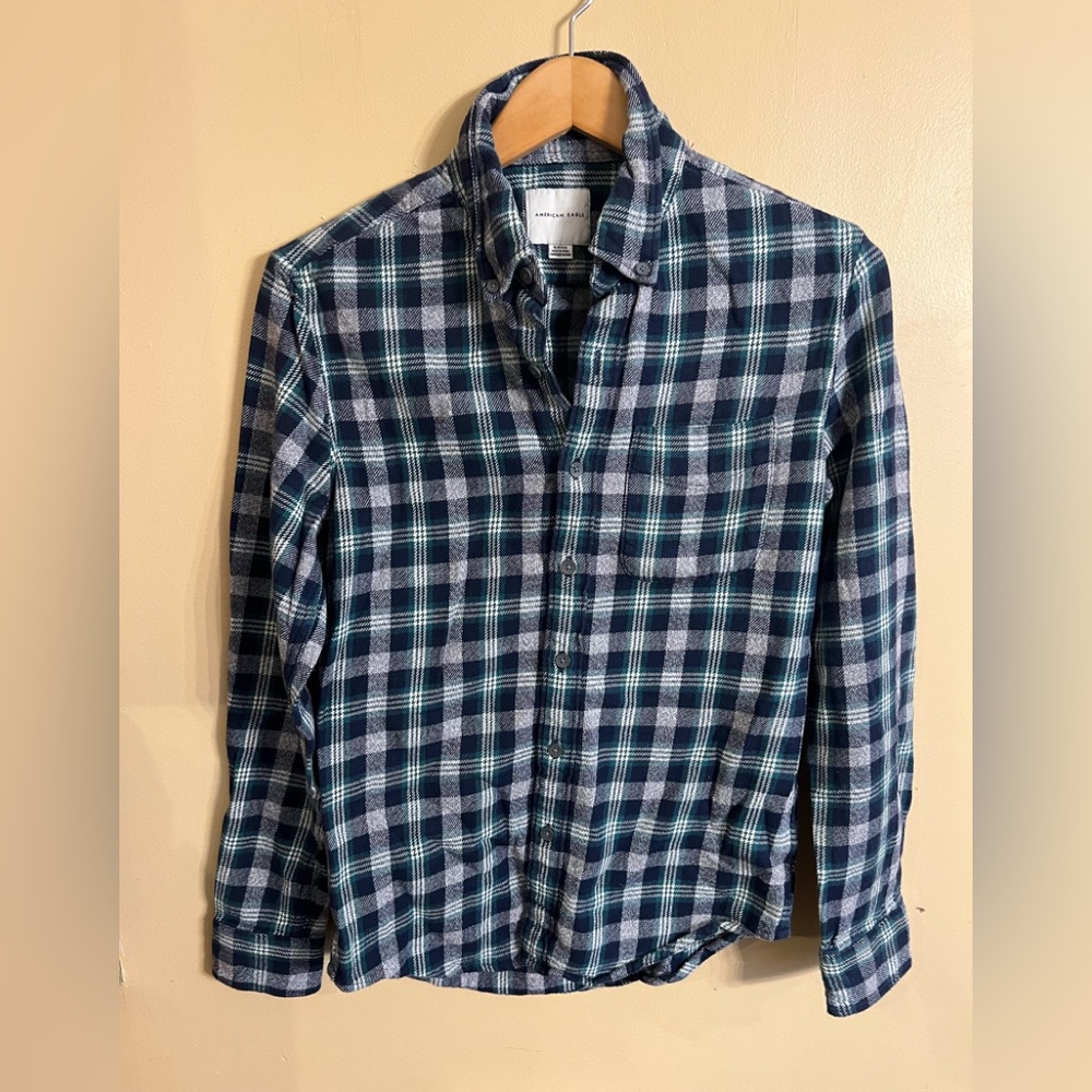 American eagle plaid flannel shirt